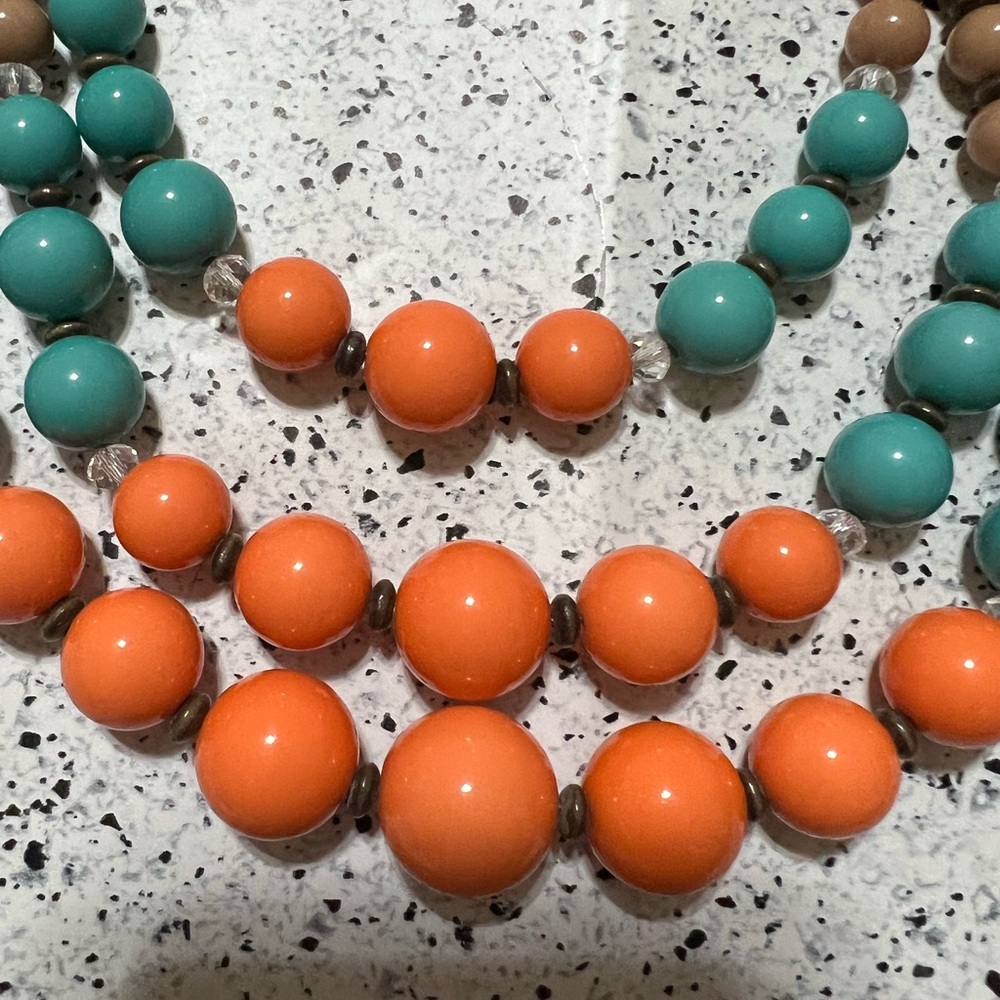 Beautiful Multicolor Multilayered Beaded Necklace - image 4